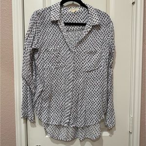 CLOTH & STONE printed long blouse